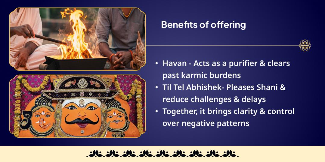 Rahu-Shani Mahayog Shrapit Dosh Shanti Havan Ahuti and Til Tel Abhishek