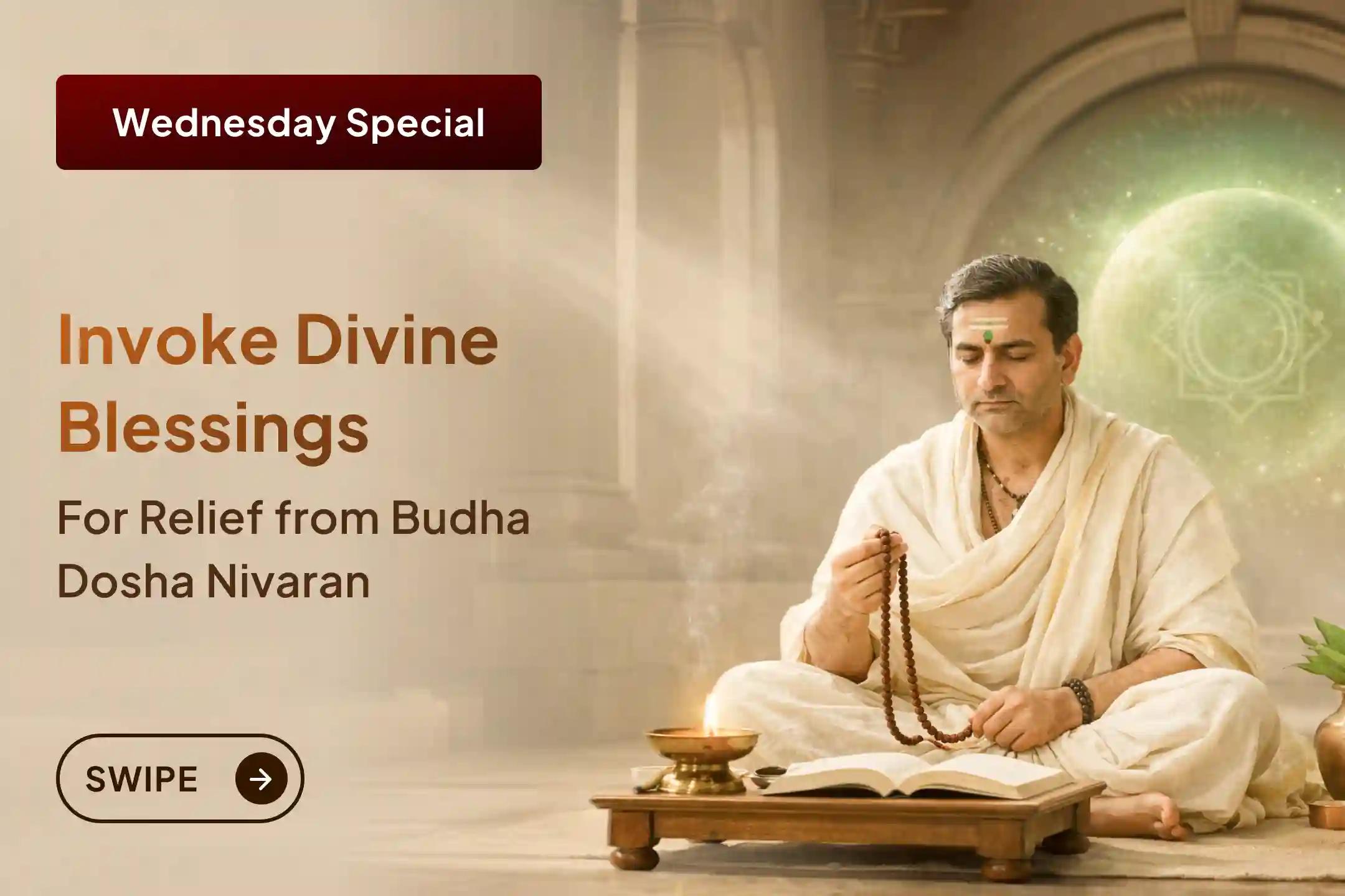 🟢 This Budhwar, strengthen your Budh Graha and unlock career growth, communication power, and success in interviews through this sacred Budh Dosha Nivaran Puja