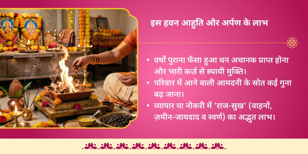 अक्षय तृतीया अष्टलक्ष्मी सिद्धि कमल गट्टा हवन आहुति एवं चढ़ावा