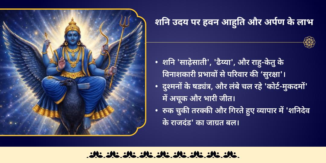 शनि उदय नवग्रह शांति 21 किलो काले तिल महा-हवन आहुति