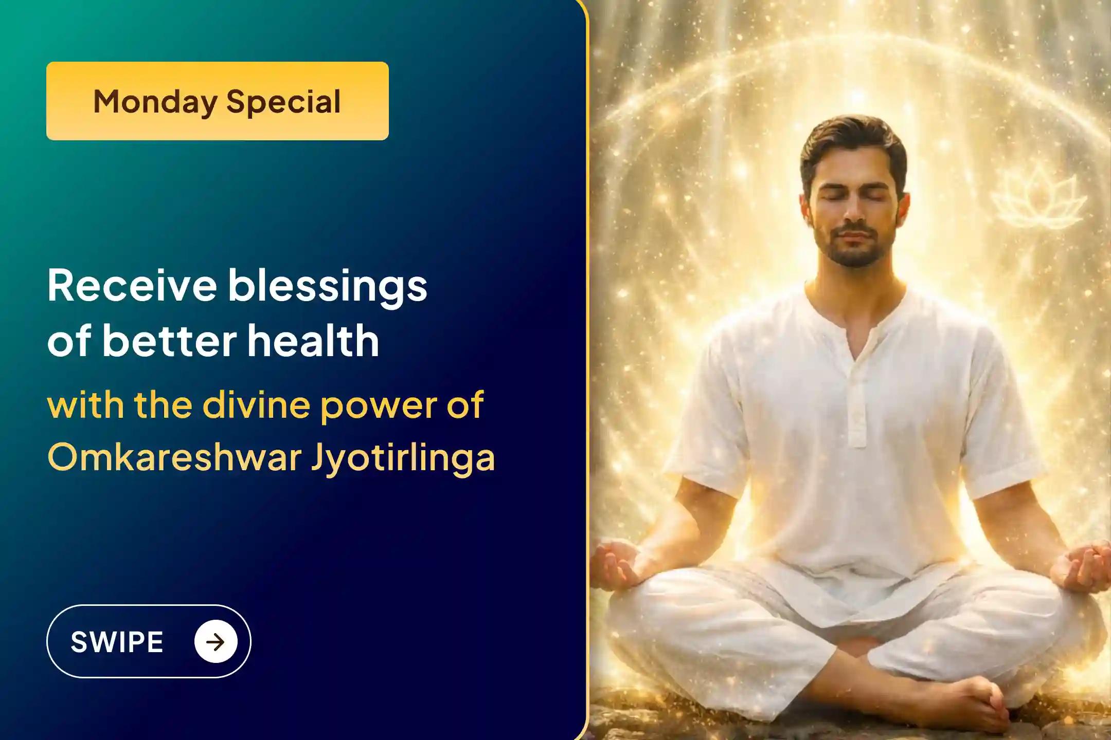 🕉️💪 Are you troubled by frequent illnesses or slow progress in life? This Monday, receive the right direction toward healing through the special ritual at Omkareshwar Jyotirlinga.
