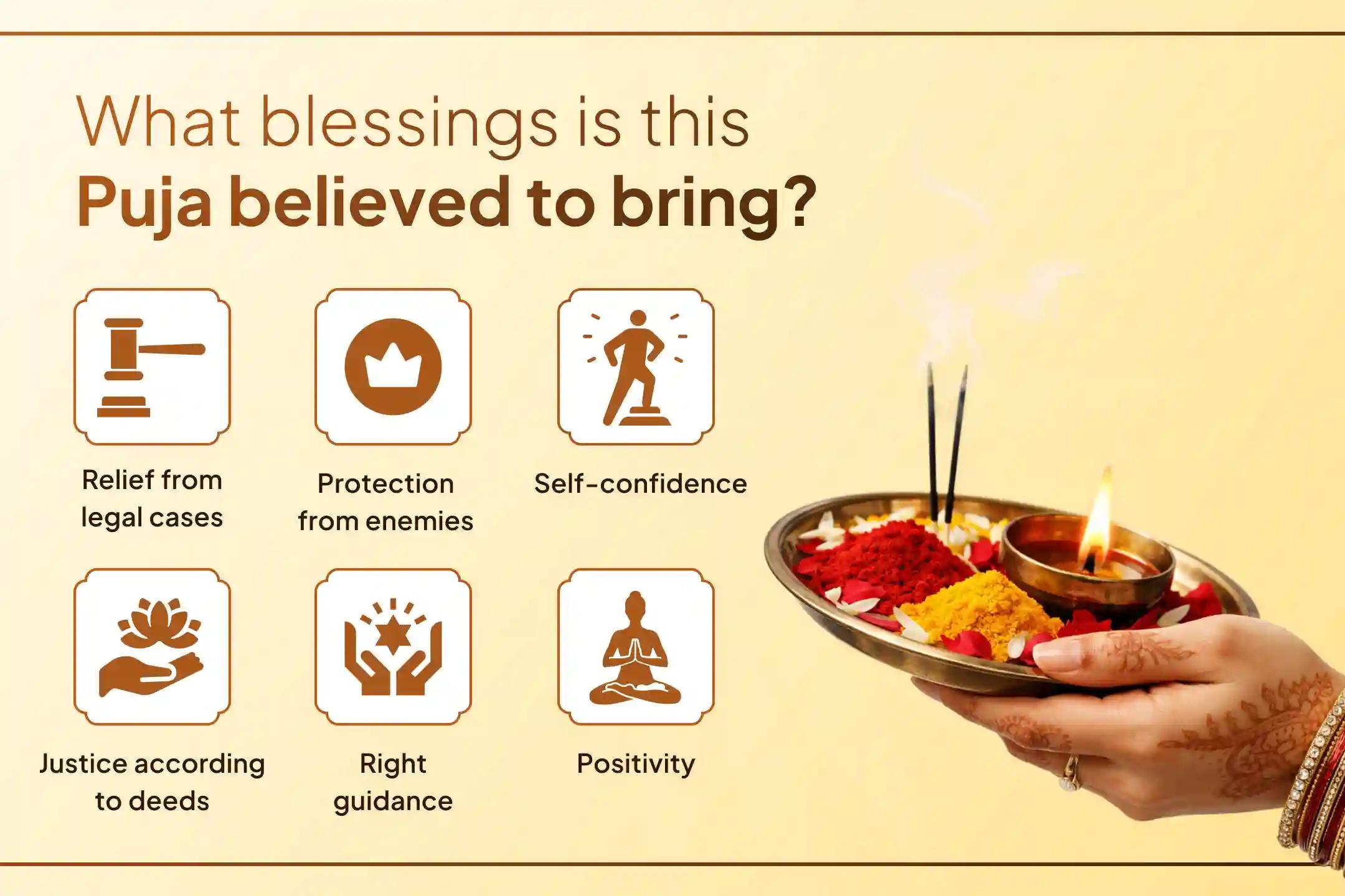 On this Ekadashi, join the combined worship of Lord Vishnu, the sustainer of the universe, and Maa Bagalamukhi, the destroyer of enemies, and receive blessings for the quick resolution of legal matters, assured victory, and relief from enemy obstacles. 🙏