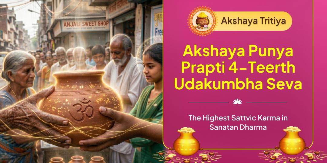 This Akshaya Tritiya! Serve 'Udakumbha' (Cooling Water-Pots) to thirsty Sadhus and the destitute across India’s 4 Holiest Ghats!