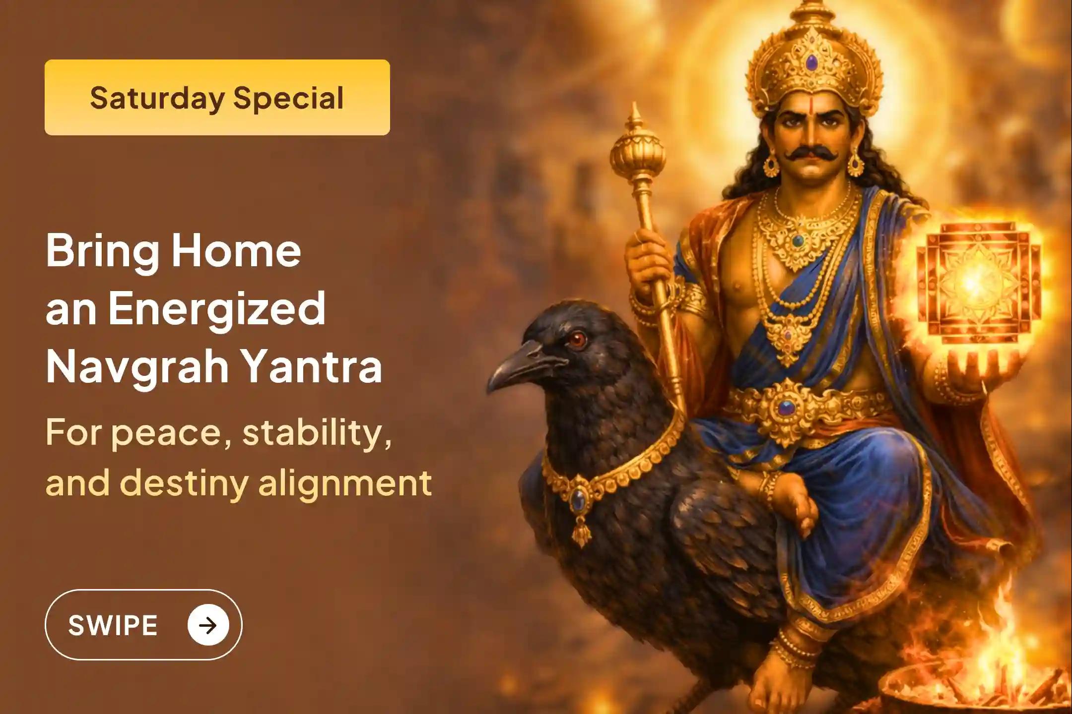 🪐 A special Navgrah Yantra Pratishtha ritual to bring planetary balance, stability, and peace into your home.