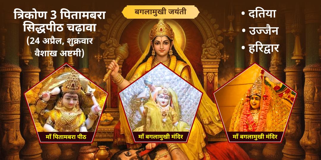बगलामुखी जयंती त्रिकोण 3 पितामबरा सिद्ध पीठ चढ़ावा