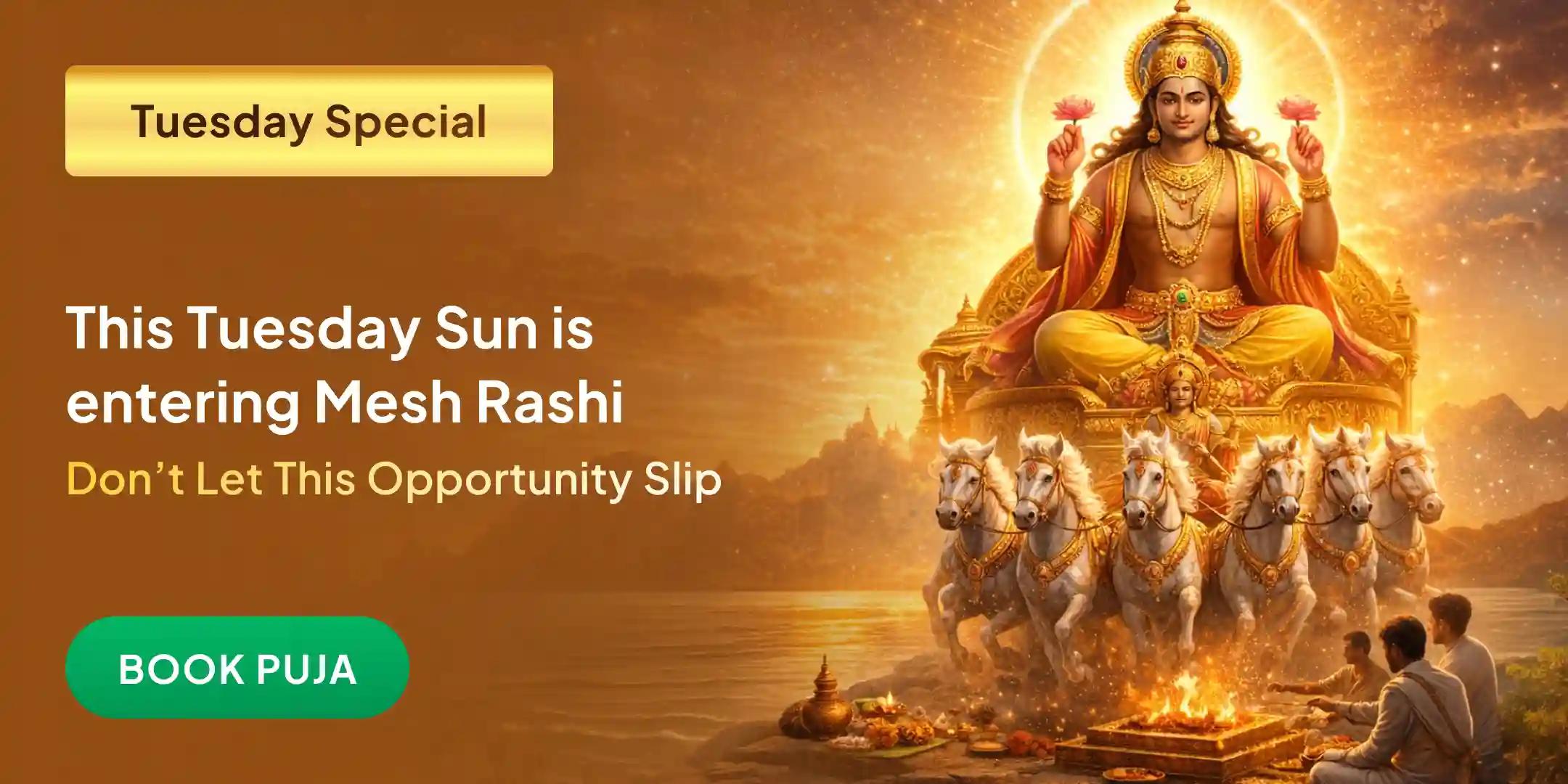 Mesha Sankranti 21 Brahmin, 1,111 Aaditya Hriday Stotra Path, 7000 Surya Mantra Jaap, Surya Hawan Puja