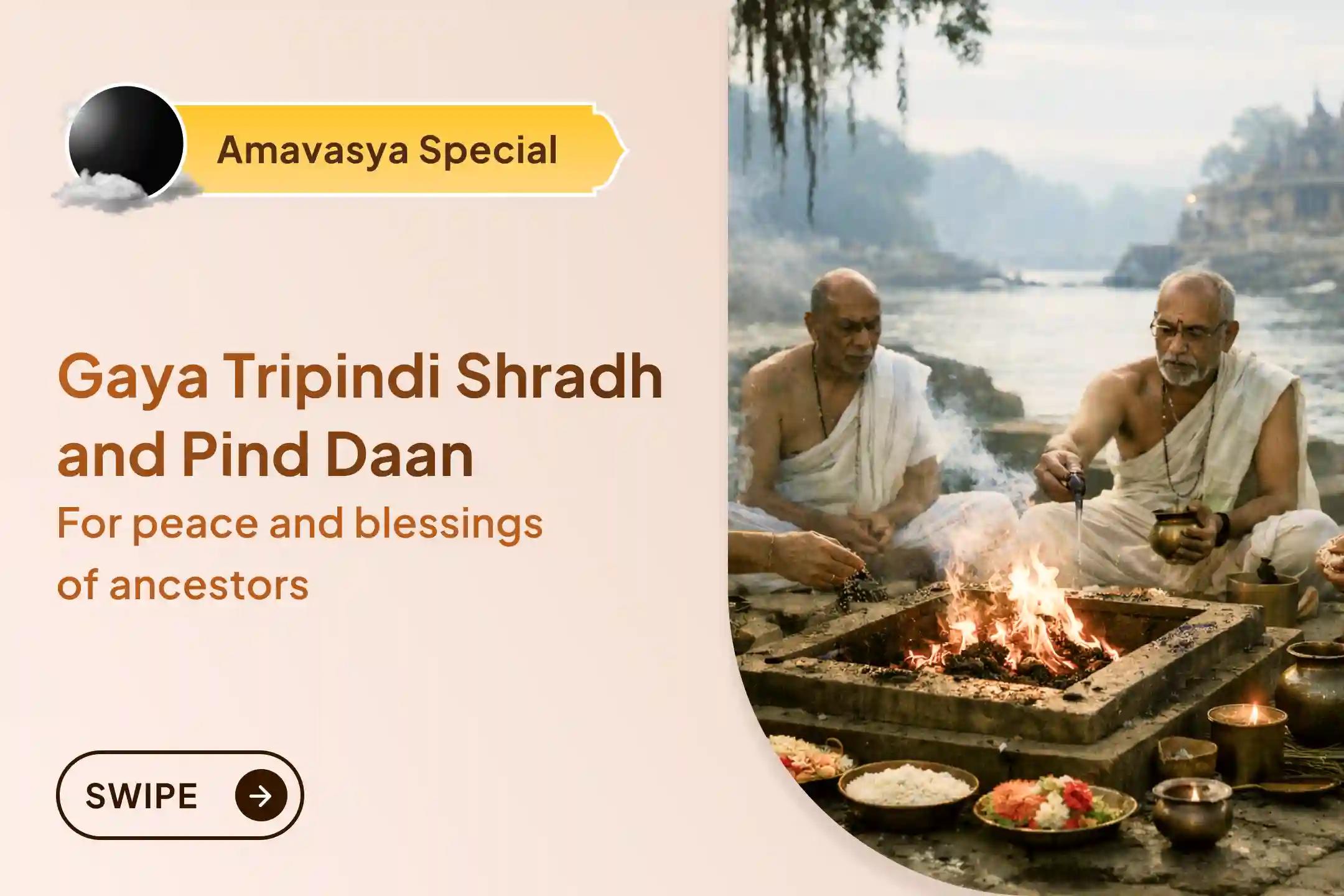 ✨ Participate in this holy Gaya Pind Daan ritual through Sri Mandir and bring positive changes in life along with peace for your ancestors through Tripindi Shradh and Tarpan.