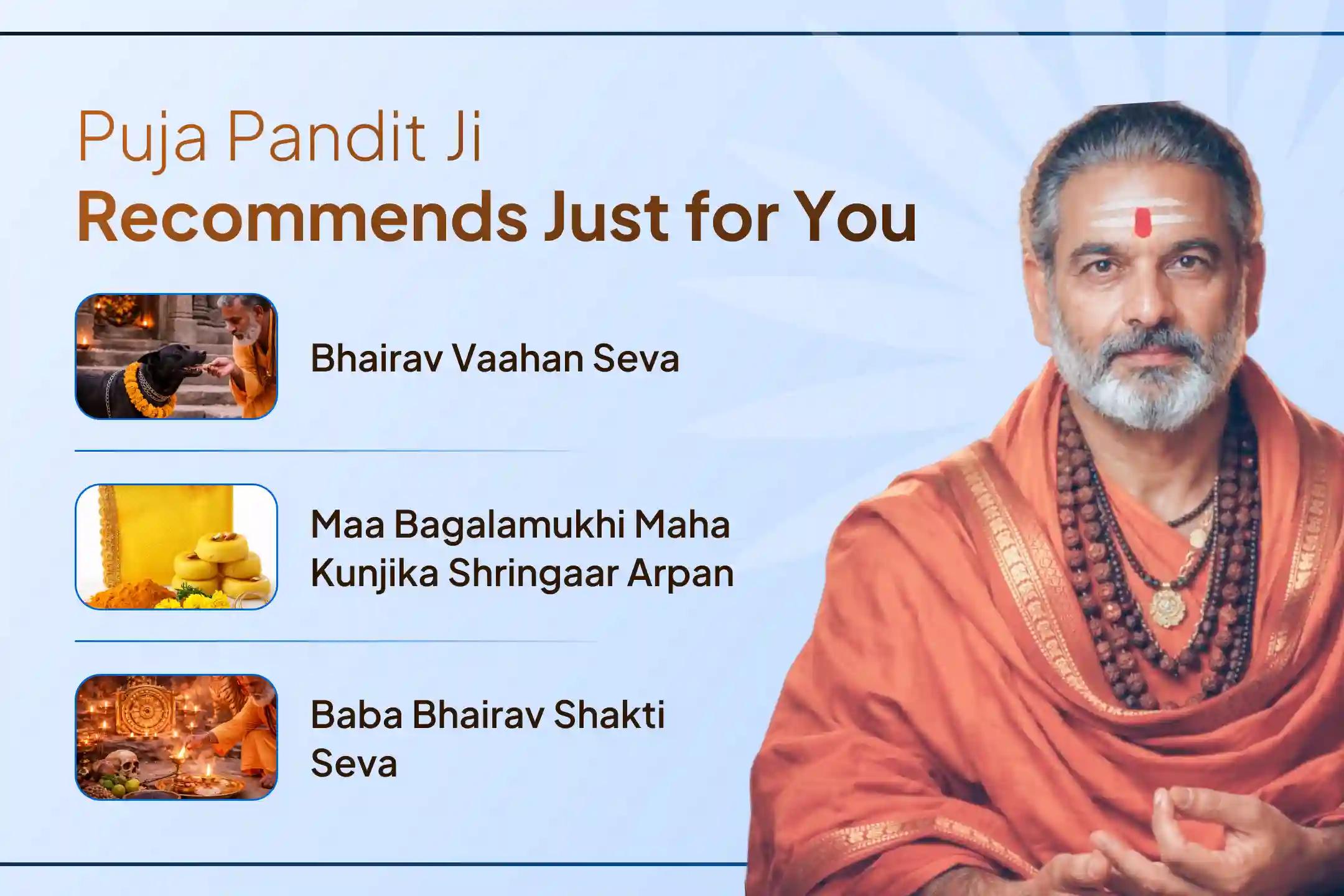 Connect with the combined blessings of Kashi’s protector Kaal Bhairav and Maa Bagalamukhi, where 100,008 mantra chants and a 21 kg havan help remove life’s obstacles and bless you with victory and protection.