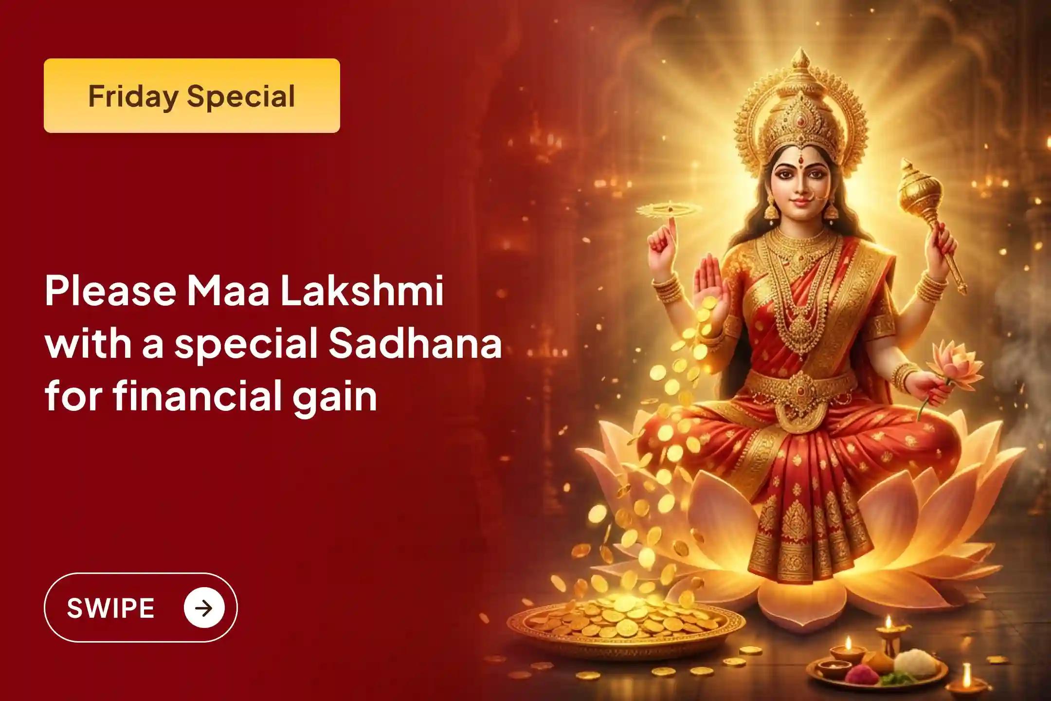 🌸When success feels far away despite efforts, devotion to God helps show the right path. Join this special puja to invite the divine blessings of Maa  Lakshmi for growth in your business and income.🌸
