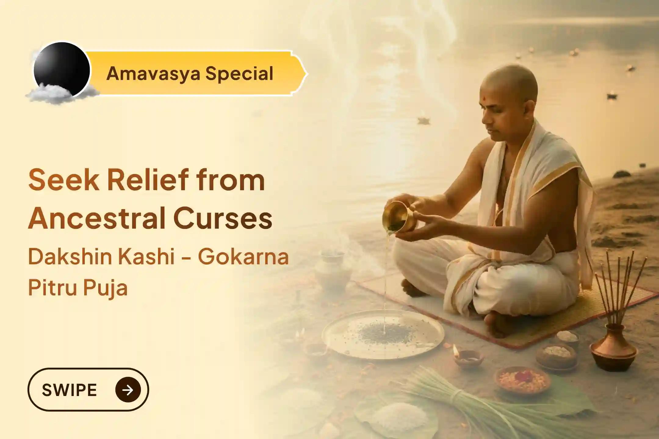 🌿This Amavasya perform the Pitru Dosh Shanti Puja in the sacred Gokarna Kshetra - known as Dakshin Kashi - to receive your ancestors’ blessings.