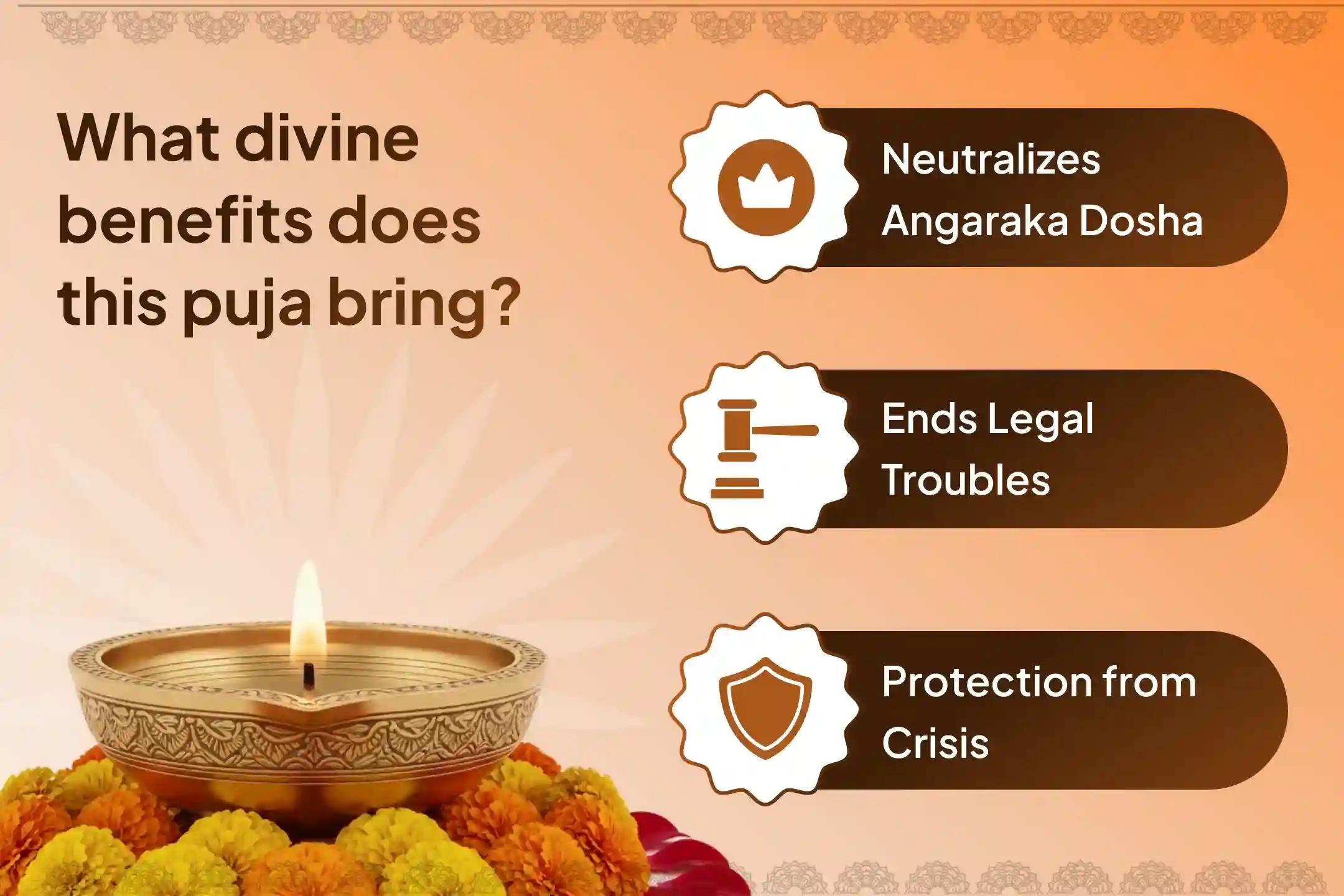 🕉️ Participate in the Angaraka Dosha Special Shanti Puja for the rare alignment of Rahu-Kuja in Kumbha (Aquarius) for protection from sudden, tragic events, legal traps, and neutralizing the Angaraka Dosha effect 🙏