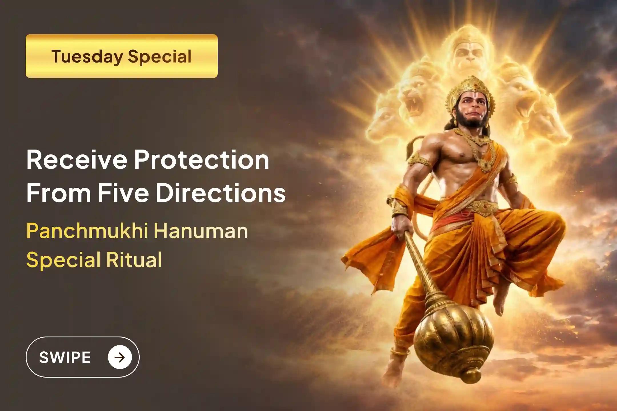 If you wish to receive courage and protection from all five directions in life, then join this ritual. By offering 21 kg Sindoor Chola and chameli tel to Lord Hanuman, devotees seek blessings for courage, protection, and progress in life. 🙏