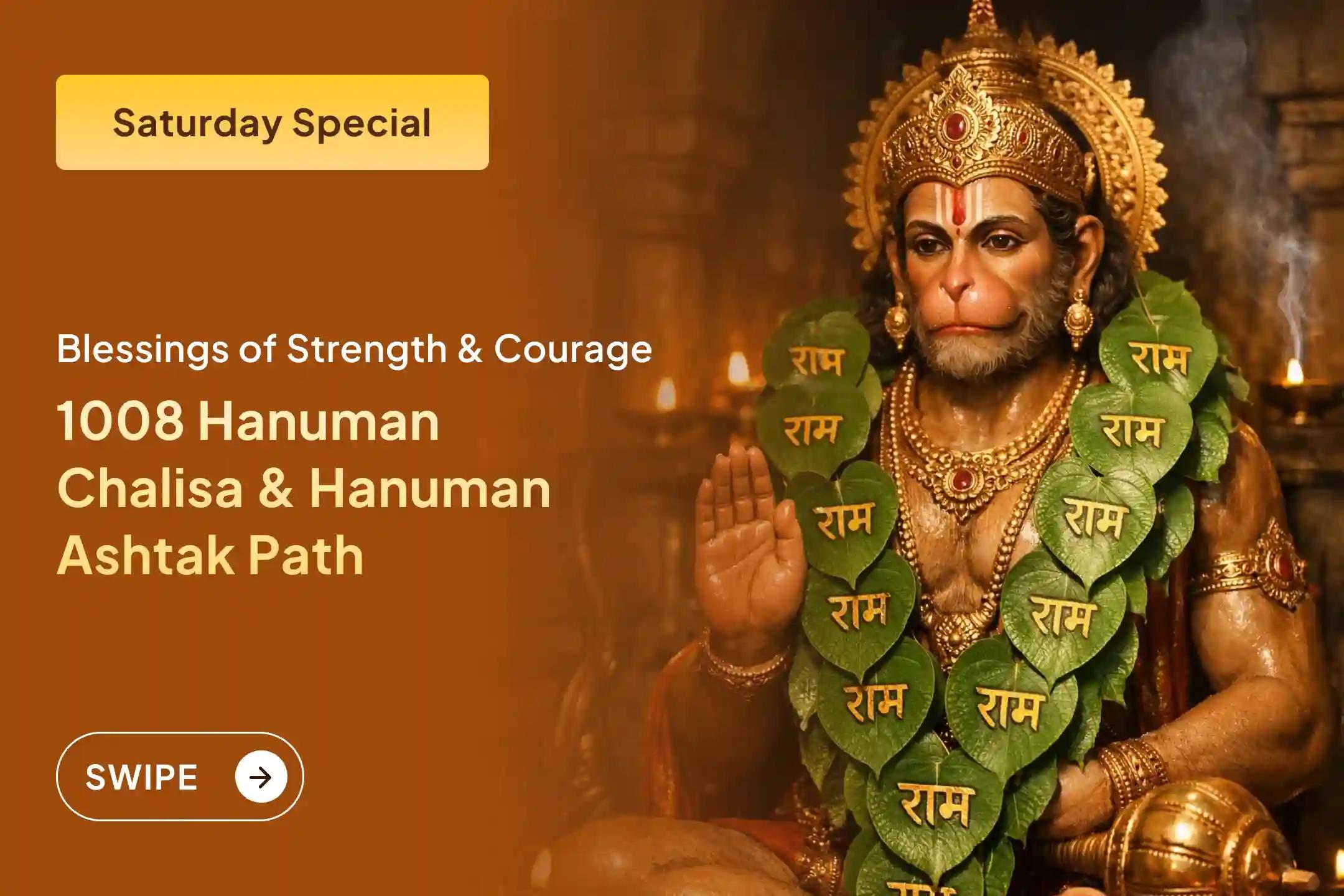 Invoke Sankat Mochan Hanuman’s shield this Tuesday with the 1008 Hanuman Chalisa and Ashtak Path by 9 Brahmins for protection from every trouble ⚔️🙏
