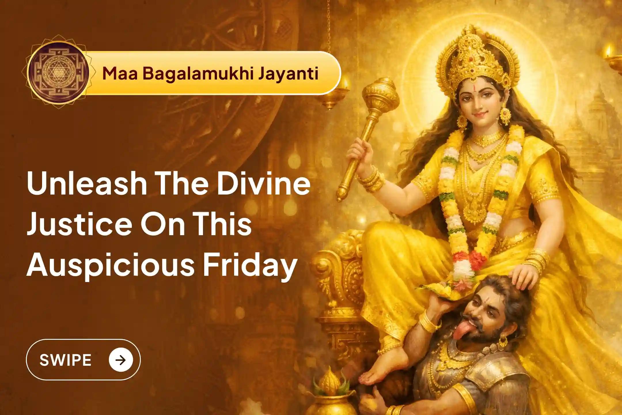 Have you been facing defeat for a long time due to the cunningness of enemies?On Bagalamukhi Jayanti, seek the blessings of Maa Bagalamukhi to attain victory and freedom from enemy obstacles. 💪🌸