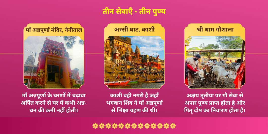 अक्षय तृतीया माँ अन्नपूर्णा अक्षय पात्र महा चढ़ावा एवं अन्न सेवा