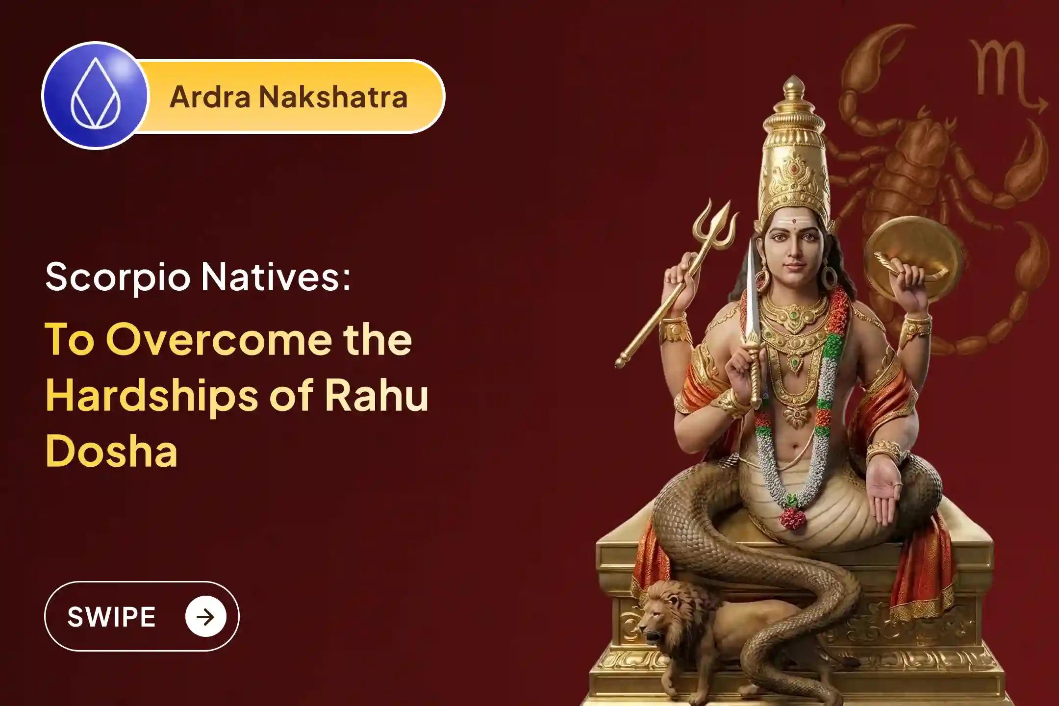 🕉️ Participate in the Vrischik (Scorpio) Rashi Special Rahu Shanti Jaap and Homam for mental clarity, career progress, and a good impact in professional life 🙏