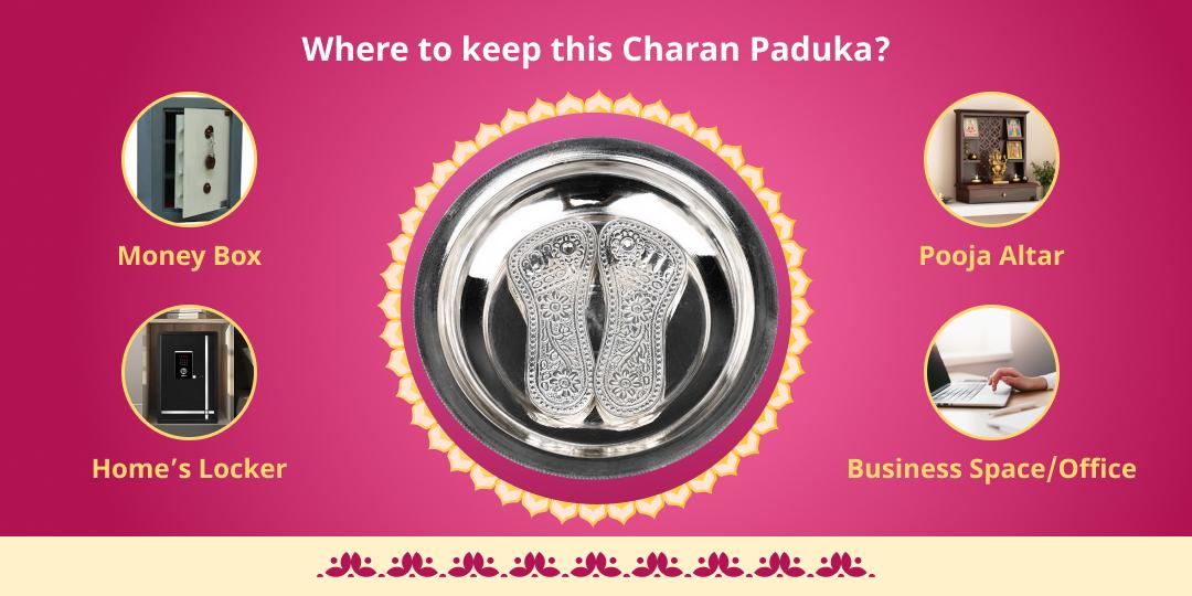 Akshaya Tritiya Mahalakshmi Shaktipeeth Energized 'Silver Charan Paduka'