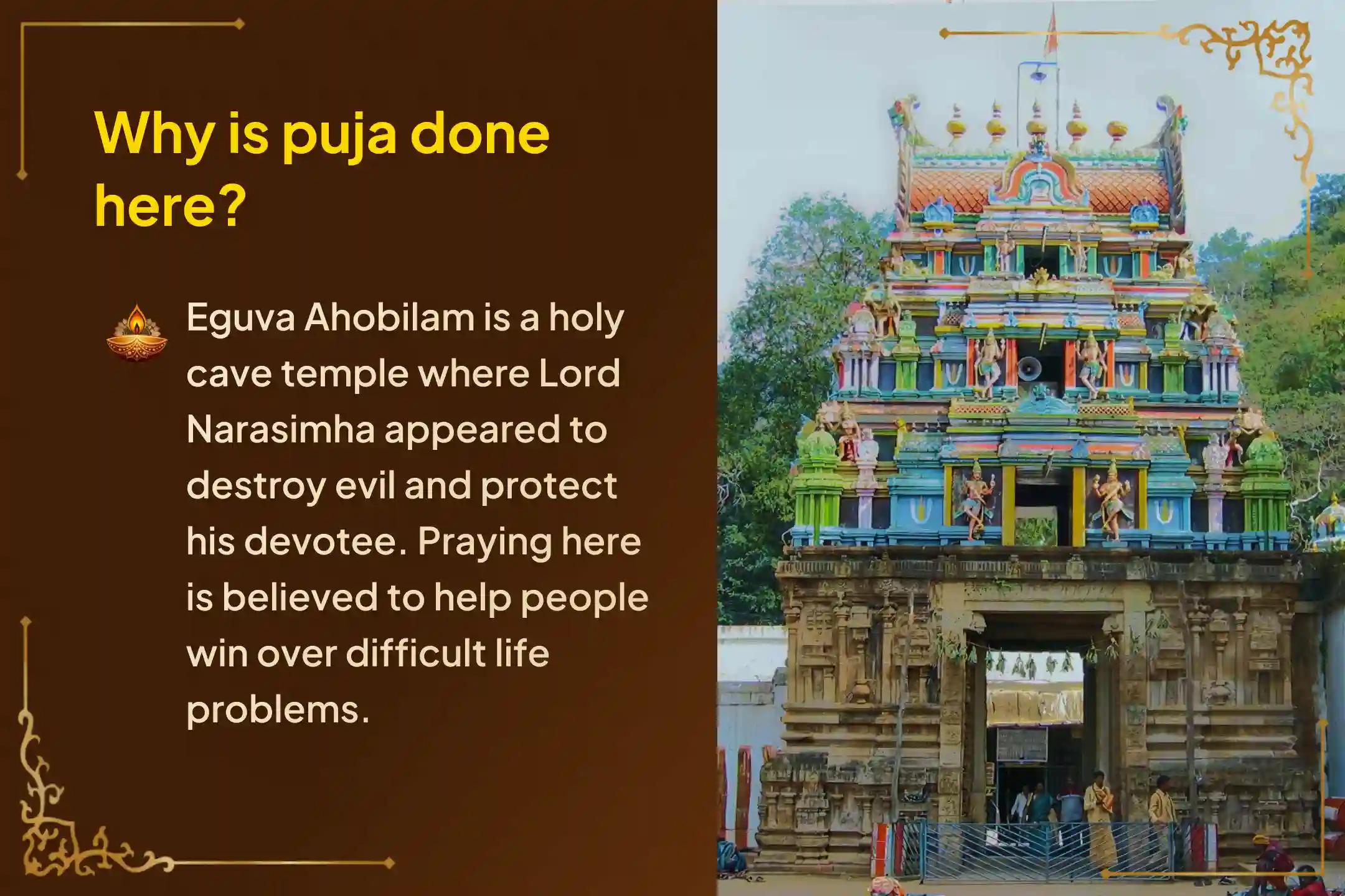 🕉️Participate in the Narasimha Jayanti special Narasimha Sudarshana Homa at the powerful Eguva Ahobilam Temple for the removal of negative and evil forces and victory over enemies🙏