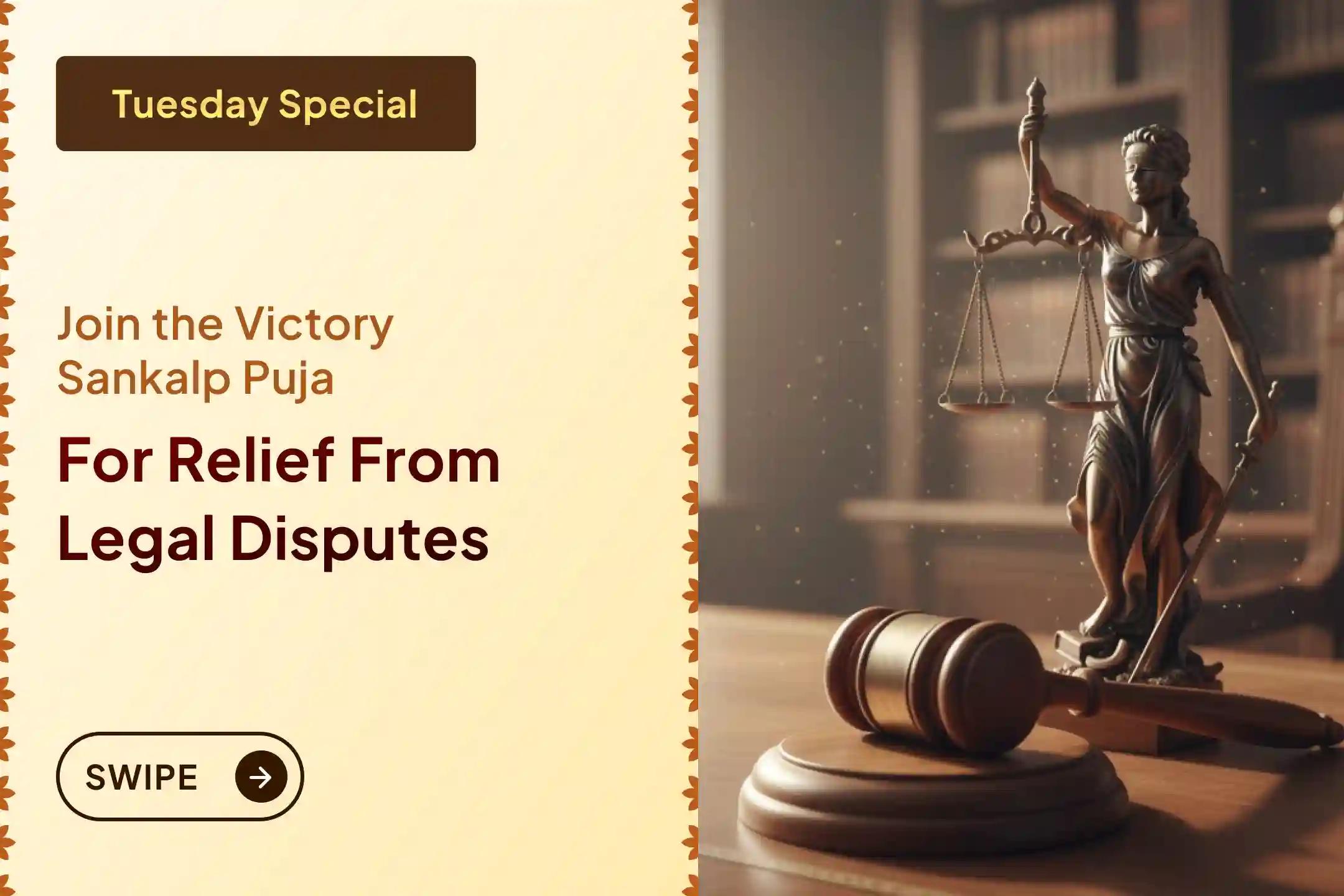 ⚖️ Unable to see a way out of your court case? Constantly stuck in legal battles and repeated court visits? Join this Legal Victory Sankalp Puja and seek the blessings of Maa Bagalamukhi to attain victory and bring peace into your life.