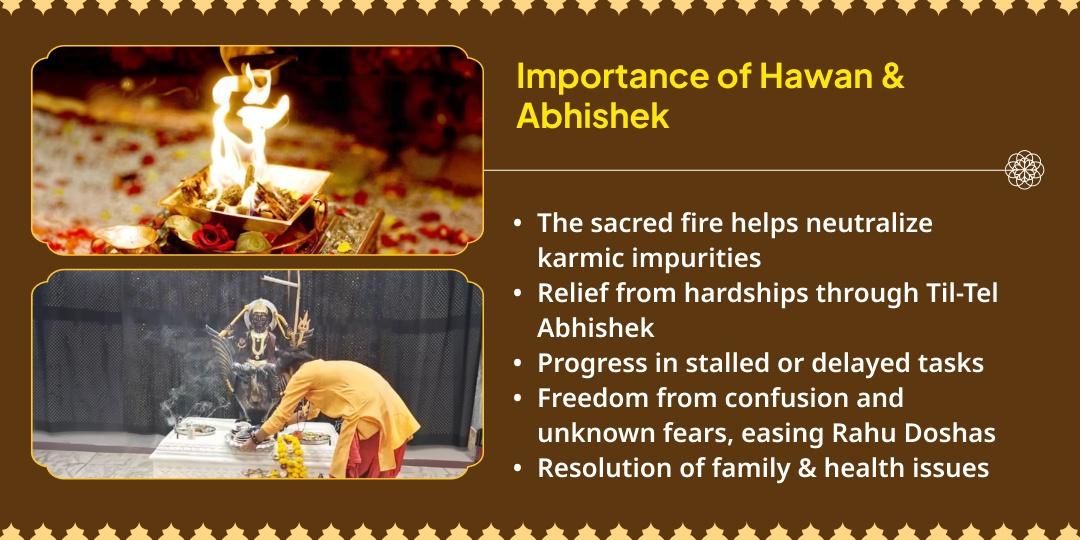 Rahu-Shani Shrapit Dosha Shani Hawan Ahuti & Til-Tel Abhishek