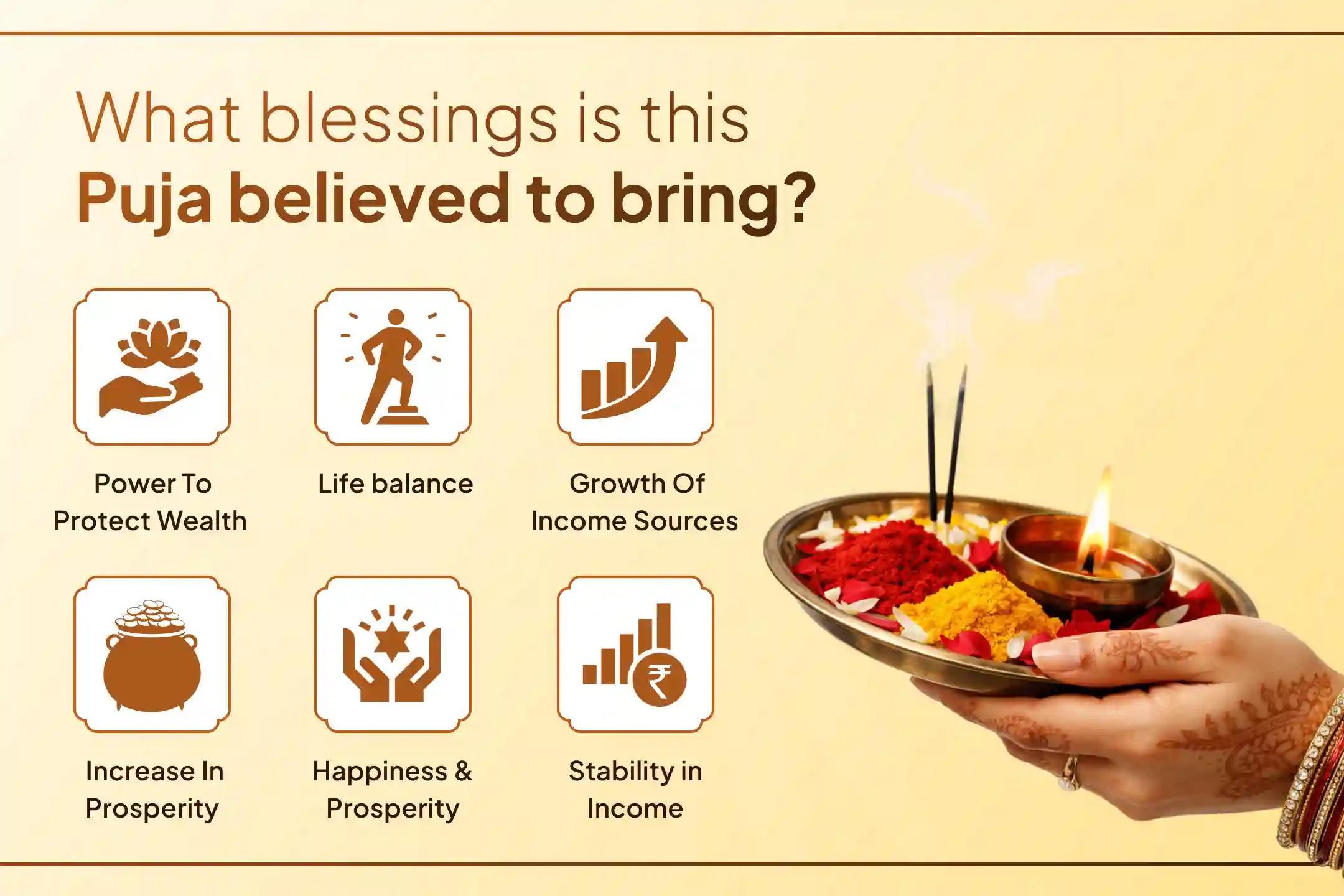 💰 Do you wish wealth to flow into your life and stay too? Receive blessings of financial balance and success through the beloved Kamal Gatta offering to Maa Lakshmi and Kuber Puja.