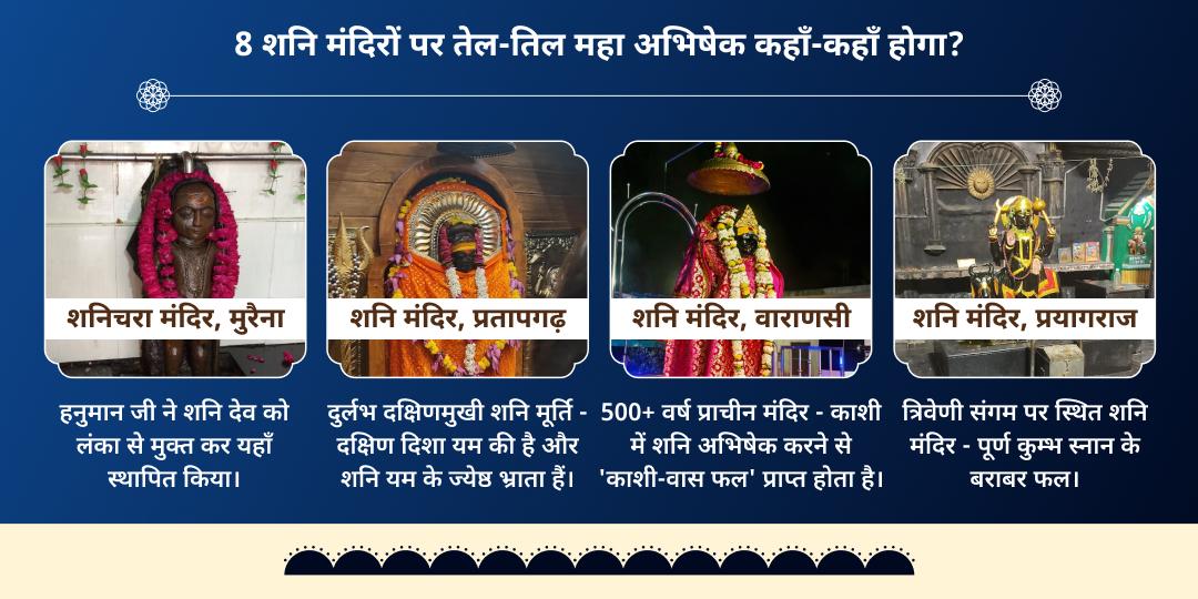 शनि जयंती-शनि अमावस्या 8 शनि मंदिर तेल-तिल महा अभिषेक