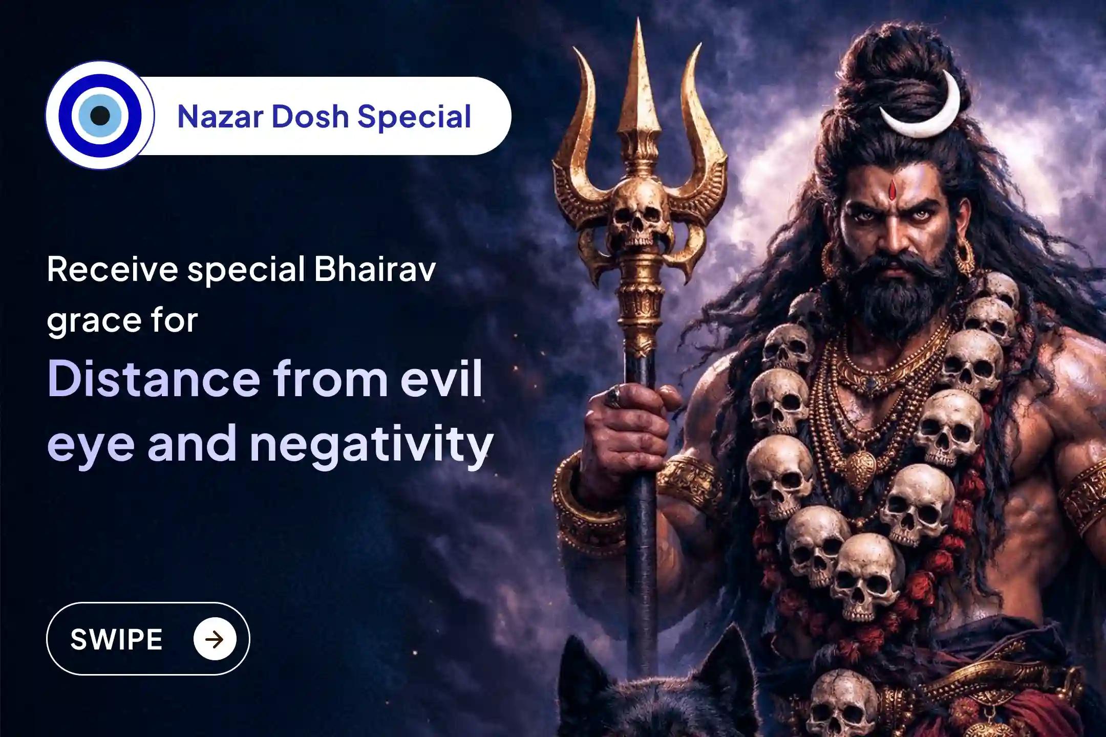 🧿Do you feel that some invisible negative energy or evil eye is following you, affecting your life? Through this special Bhairav Puja, you may find protection in life and get rid of negative energy.🧿