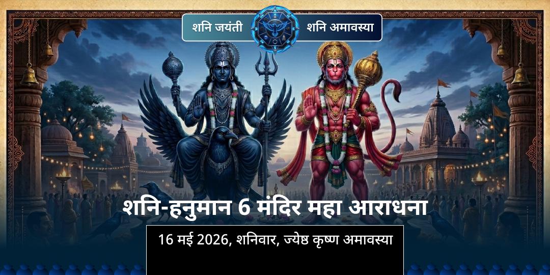 शनि जयंती शनि-हनुमान 6 मंदिर महा आराधना 
