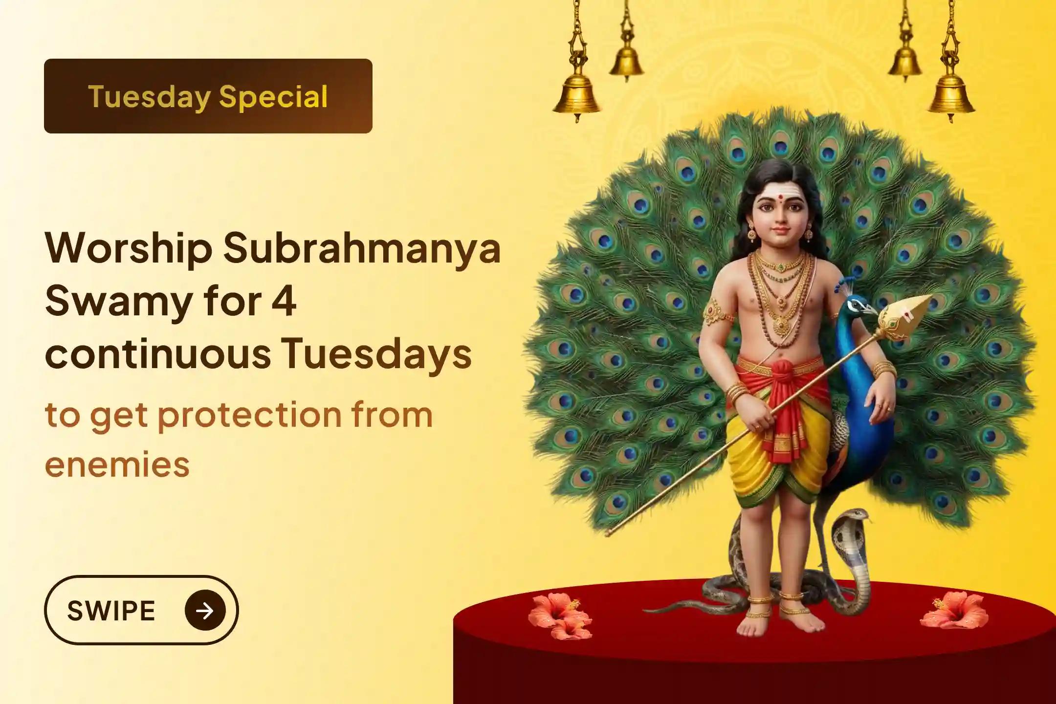 🕉️Participate in the Special four Tuesdays package of Subrahmanya Ashtottara Archana and Abhishekam in Prasanna Subrahmanya Swamy Temple, for Protection from hidden enemies and Resolving Challenges🙏