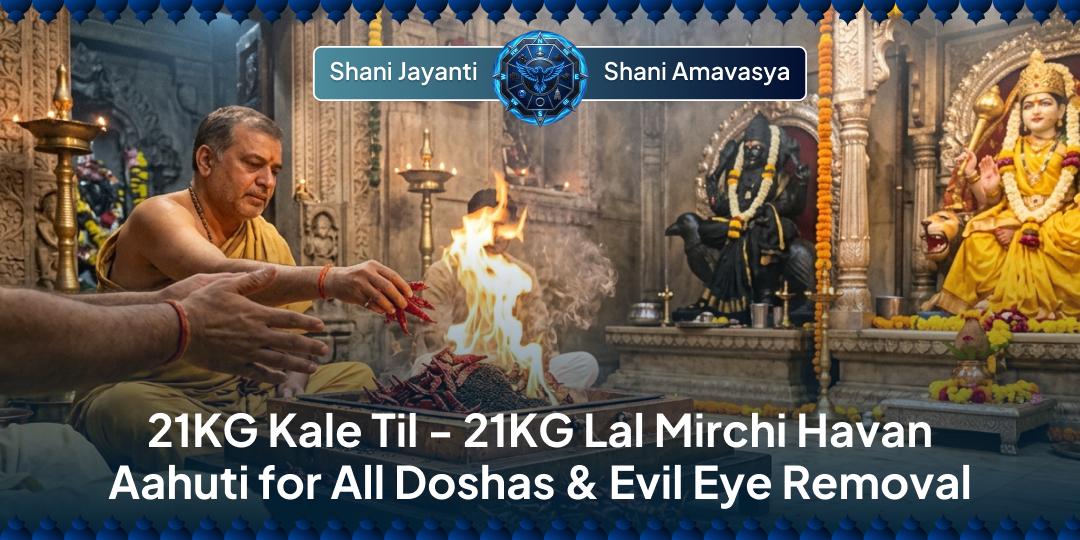 Burn Away Every Dosha, Silence Every Evil Eye with 21KG Til & Mirchi Hawan, Shani's Most Powerful Amavasya Cleanse! 