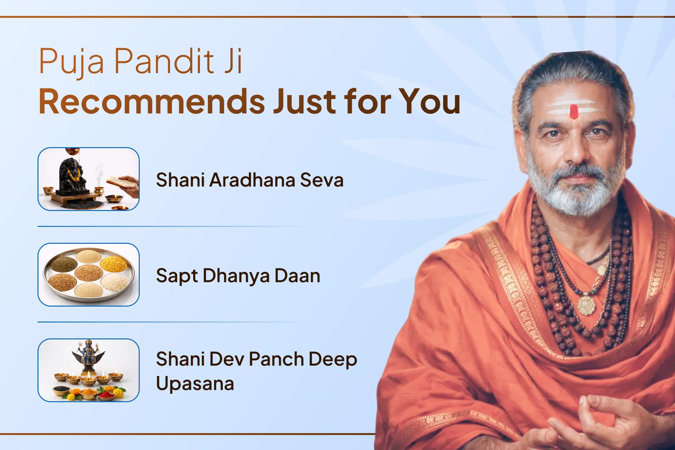 Are you constantly facing problems due to Shani Saade Saati? Perform Shani Dev puja with the right rituals and receive relief through His blessings.