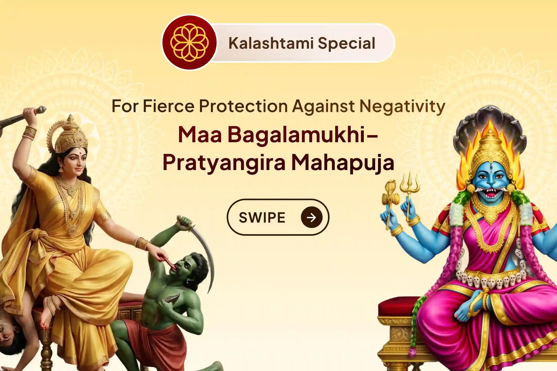 On Kalashtami, invoke Maa Bagalamukhi’s fierce power to silence enemies and repel all negative energies through this rare Mahavidya Mahanushthan