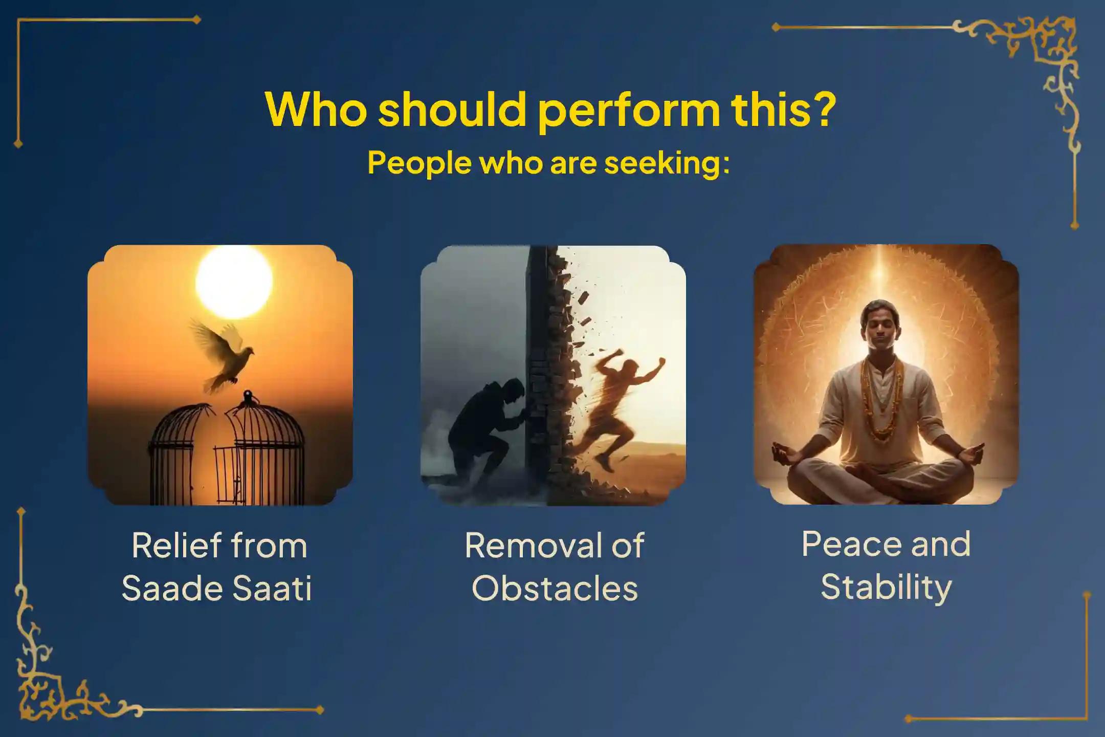 Participate in the Shani Amavasya and Shani Jayanti - Aries Special Shani Dosha Shanti Puja for Aries to seek relief from anxiety, money issues and family issues, which are caused by Shani Saade Saati