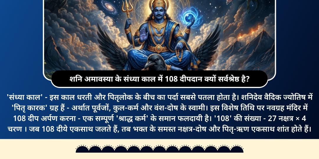 शनि जयंती-शनिवार अमावस्या प्रदोष काल 108 दीपदान सेवा