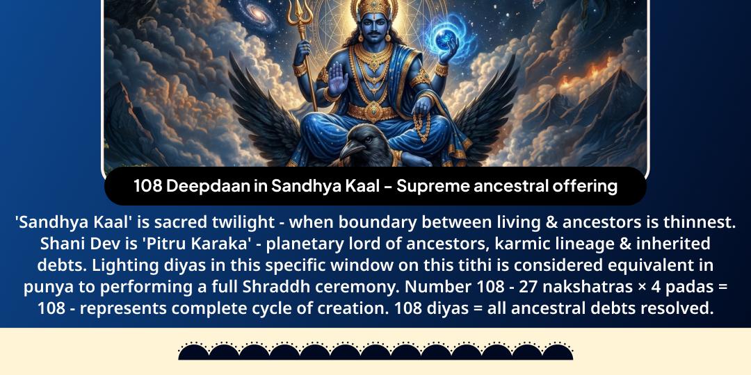 Shani Jayanti–Shani Amavasya Sandhya Kaal 108 Deepdaan Seva