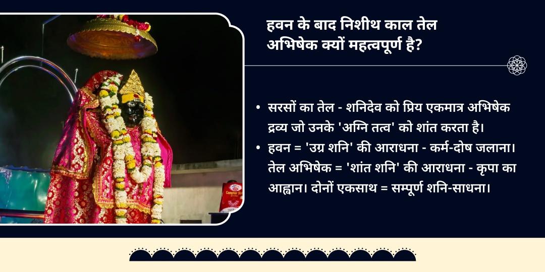 शनि जयंती–शनि अमावस्या निशीथ काल हवन आहुति एवं तेल अभिषेक