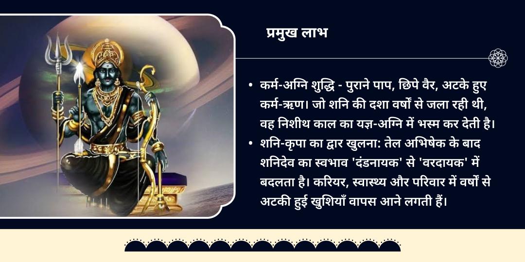 शनि जयंती–शनि अमावस्या निशीथ काल हवन आहुति एवं तेल अभिषेक