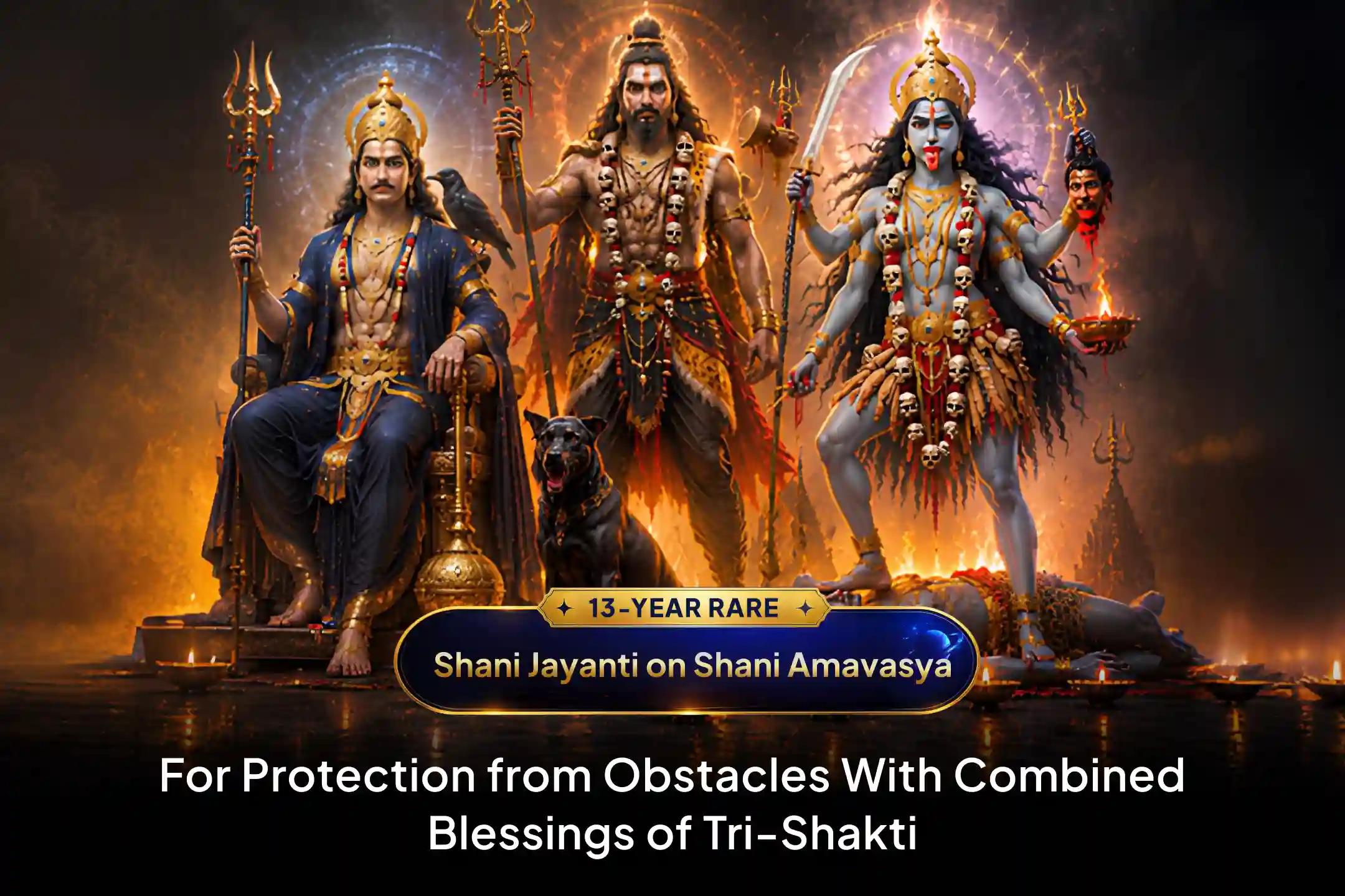 🌑 This Shani Amavasya, Join this puja LIVE to invoke the rare combined energies of Shani Dev, Bhairav, and Maa Kali to break delays, dissolve negativity, and protect your path from unseen obstacles