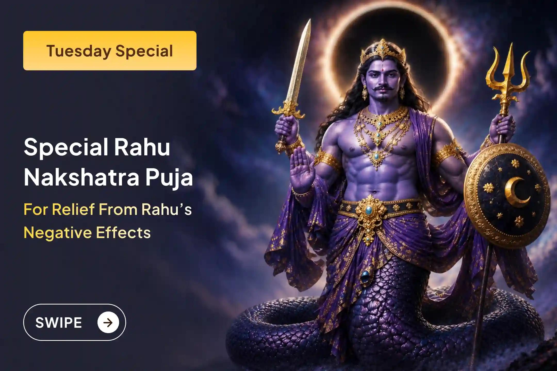 Is the influence of Rahu increasing anxiety and confusion in your life? Through this special puja, attain peace, clarity, and the right direction in life.