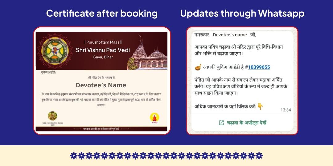 Purushottam Maas 4 Thursdays Pitru Shanti Shri Vishnu Pad Vedi Gaya Chadhava Sankalp