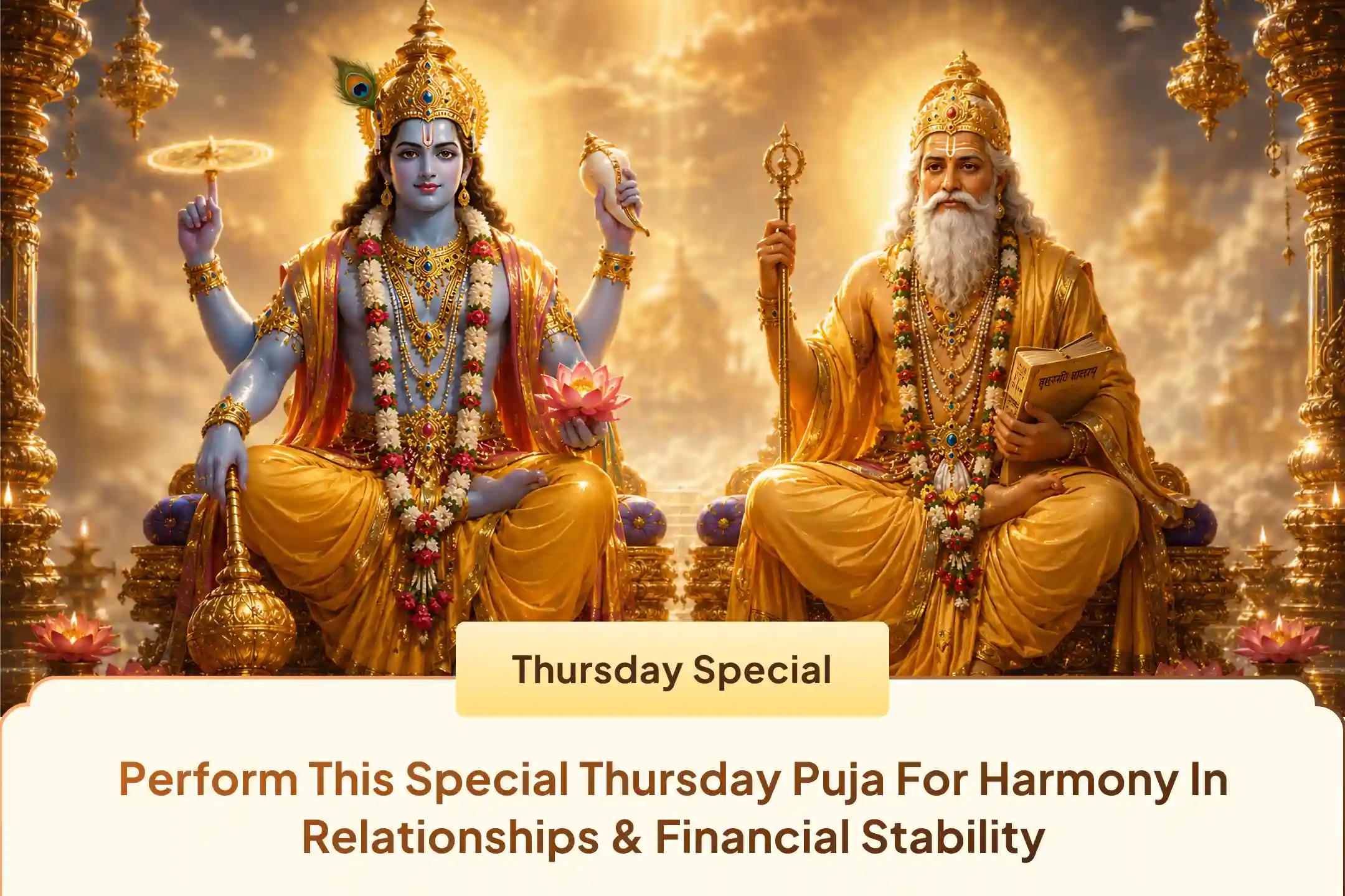 💛 Are you facing delays in marriage or repeated financial struggles? This Thursday, receive stability and happiness through the blessings of Lord Brihaspati. 💛
