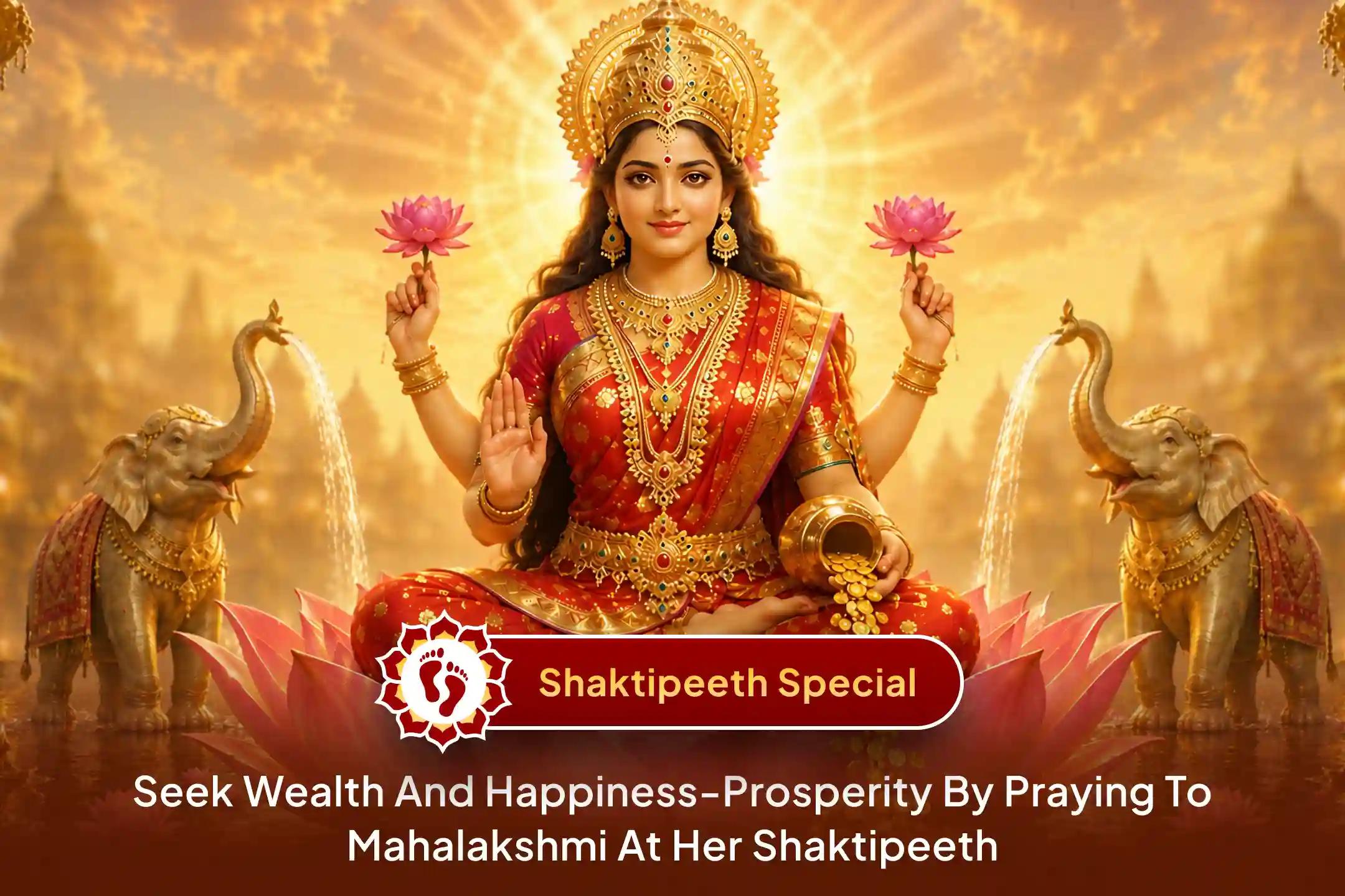 Open the path to bringing happiness and wealth-prosperity to your home by joining the 11,000 Mahalakshmi Mantra Jaap, Vaibhav Lakshmi Puja, and Dhan-Samriddhi Havan at the Shaktipeeth Maa Mahalakshmi Ambabai Temple.