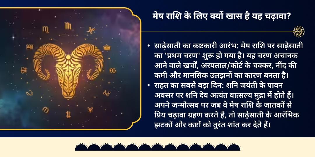 शनि जयंती-शनि अमावस्या मेष राशि साढ़ेसाती शांति चढ़ावा