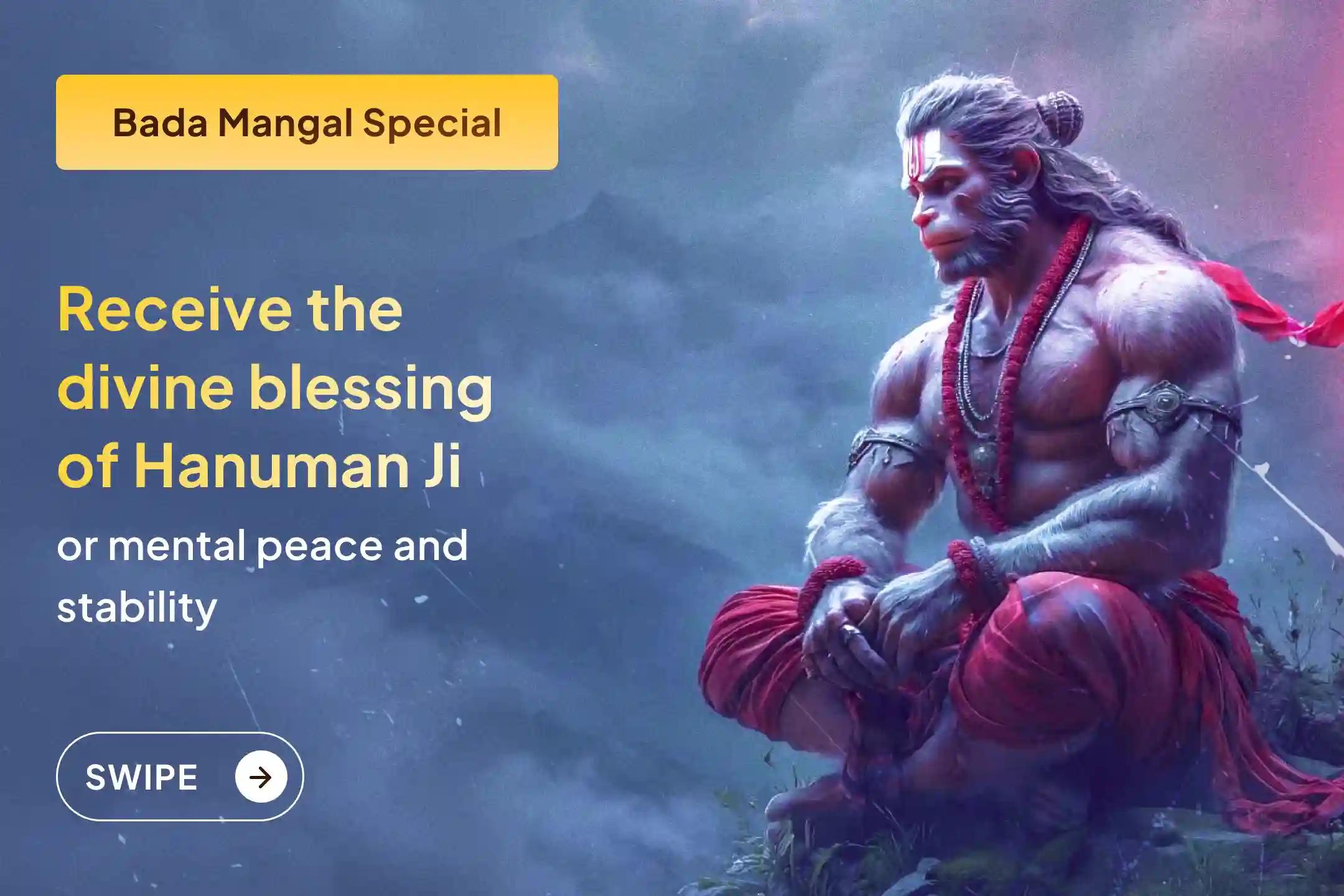 Surrounded by difficult times, fear, and obstacles? Join the puja at Aliganj Hanuman Temple on this special occasion of Bada Mangal and receive the divine strength, protection, and peace of Hanuman Ji.
