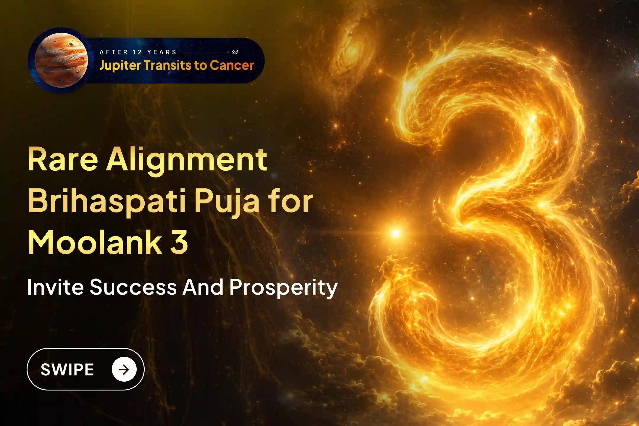 ✨ A rare 12-year cosmic alignment is activating the powerful energy of Number 3 - receive the blessings of Brihaspati Dev for luck, wisdom, confidence, and success.