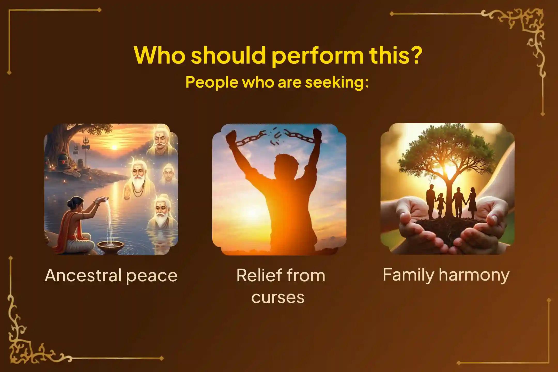 🕉️ ಪಿತೃ ಪಕ್ಷದಂತೆಯೇ ಇರುವ ಅಪರೂಪದ ಅಧಿಕ ಮಾಸದ ಅವಧಿಯಲ್ಲಿ, ಪೂರ್ಣಿಮೆಯಿಂದ ಸೋಮವತಿ ಅಮಾವಾಸ್ಯೆಯವರೆಗಿನ 16 ದಿನಗಳ ಕಾಲ ನಡೆಯಲಿರುವ ನಾರಾಯಣ ಬಲಿ, ತ್ರಿಪಿಂಡಿ ಶ್ರಾದ್ಧ ಮತ್ತು ತಿಲ ಹೋಮದಲ್ಲಿ ಪಾಲ್ಗೊಳ್ಳಿ. ಇದರ ಮೂಲಕ ಅಗಲಿದ ಆತ್ಮಗಳಿಗೆ ಶಾಂತಿ ಸಿಗುವುದಲ್ಲದೆ, ಕೌಟುಂಬಿಕ ಕಲಹಗಳಿಂದ ಮುಕ್ತಿ ಲಭಿಸುತ್ತದೆ 🙏