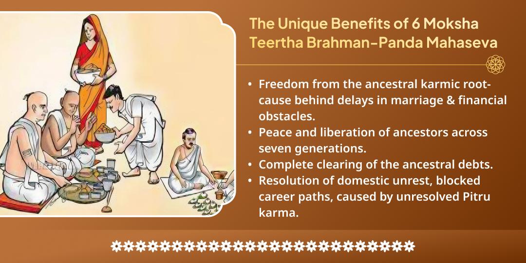 Adhik Somvati Amavasya Pitru Shanti 6 Moksha Teerths Brahmin-Panda Mahaseva