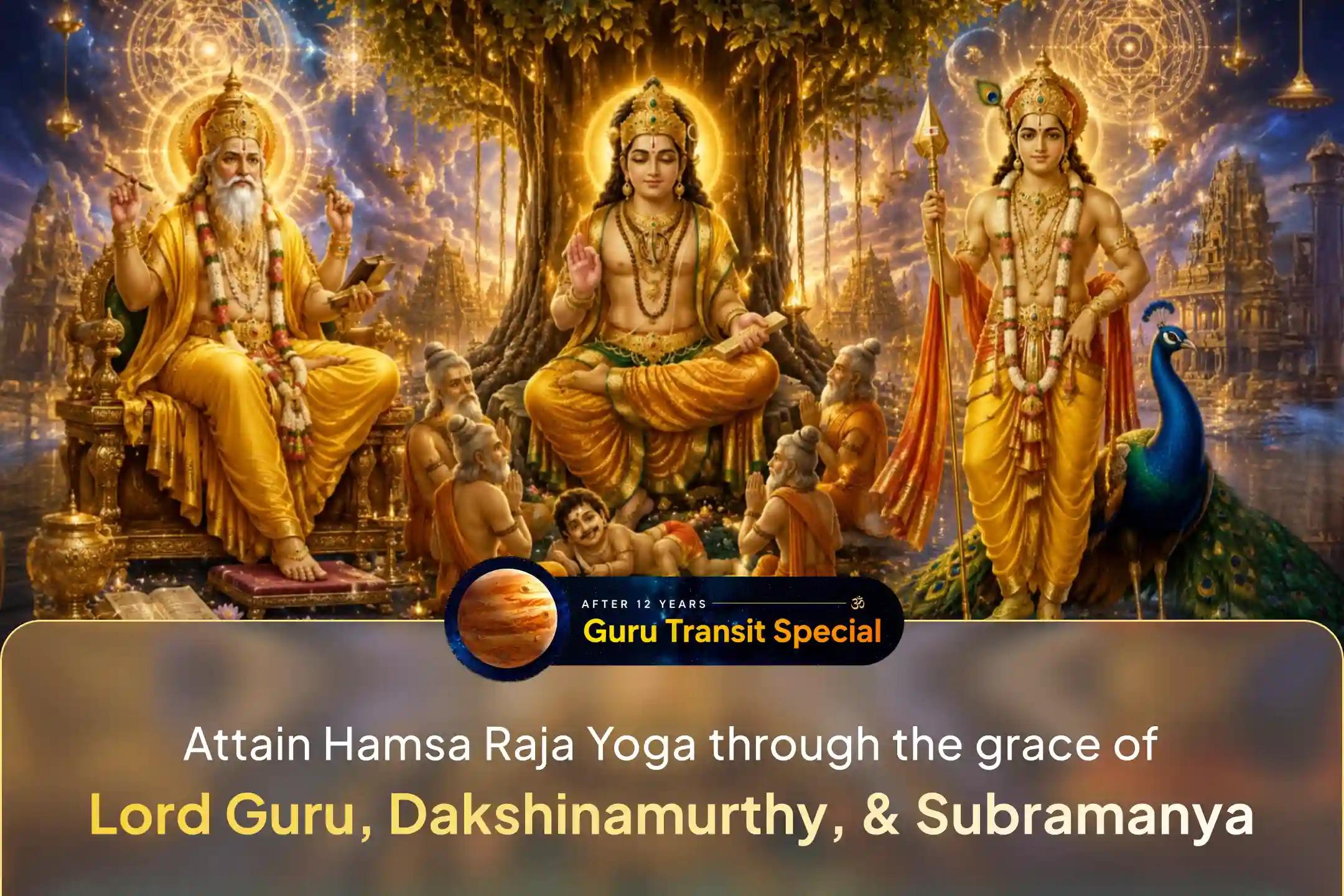 🪔 Participate in the Complete Hamsa Raja Yoga Activation Package to seek the Guru’s blessings for wisdom, career success, marriage harmony, and obstacle removal.