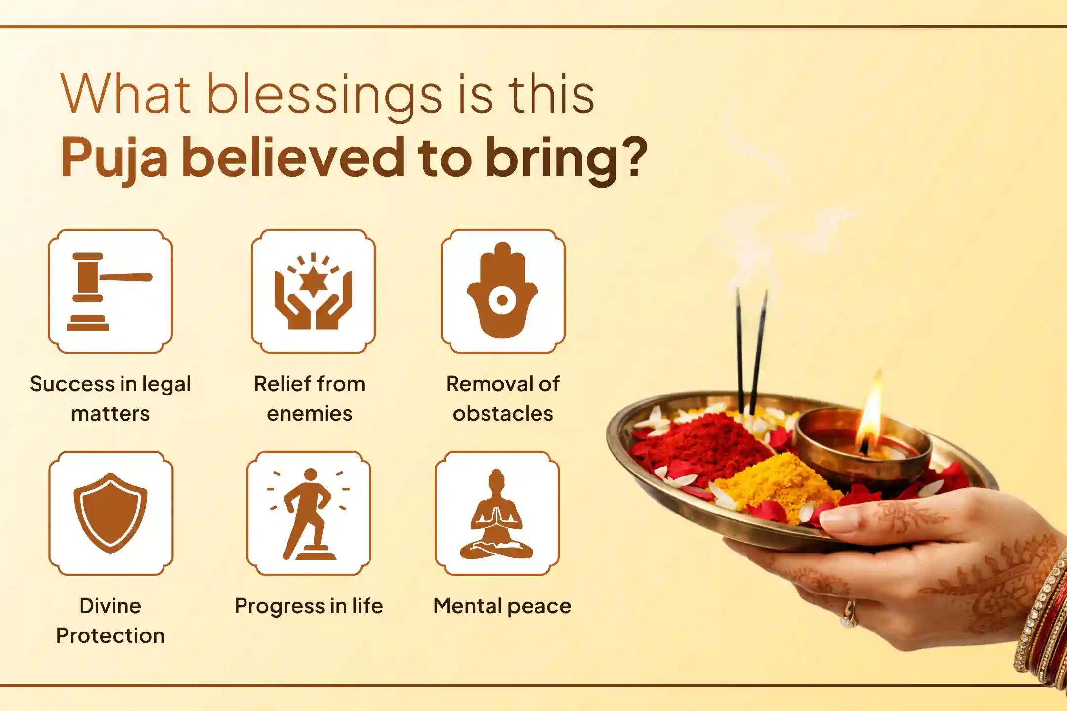 ⚖️ Unable to see a way out of your court case? Constantly stuck in legal battles and repeated court visits? Join this Legal Victory Sankalp Puja and seek the blessings of Maa Bagalamukhi to attain victory and bring peace into your life.