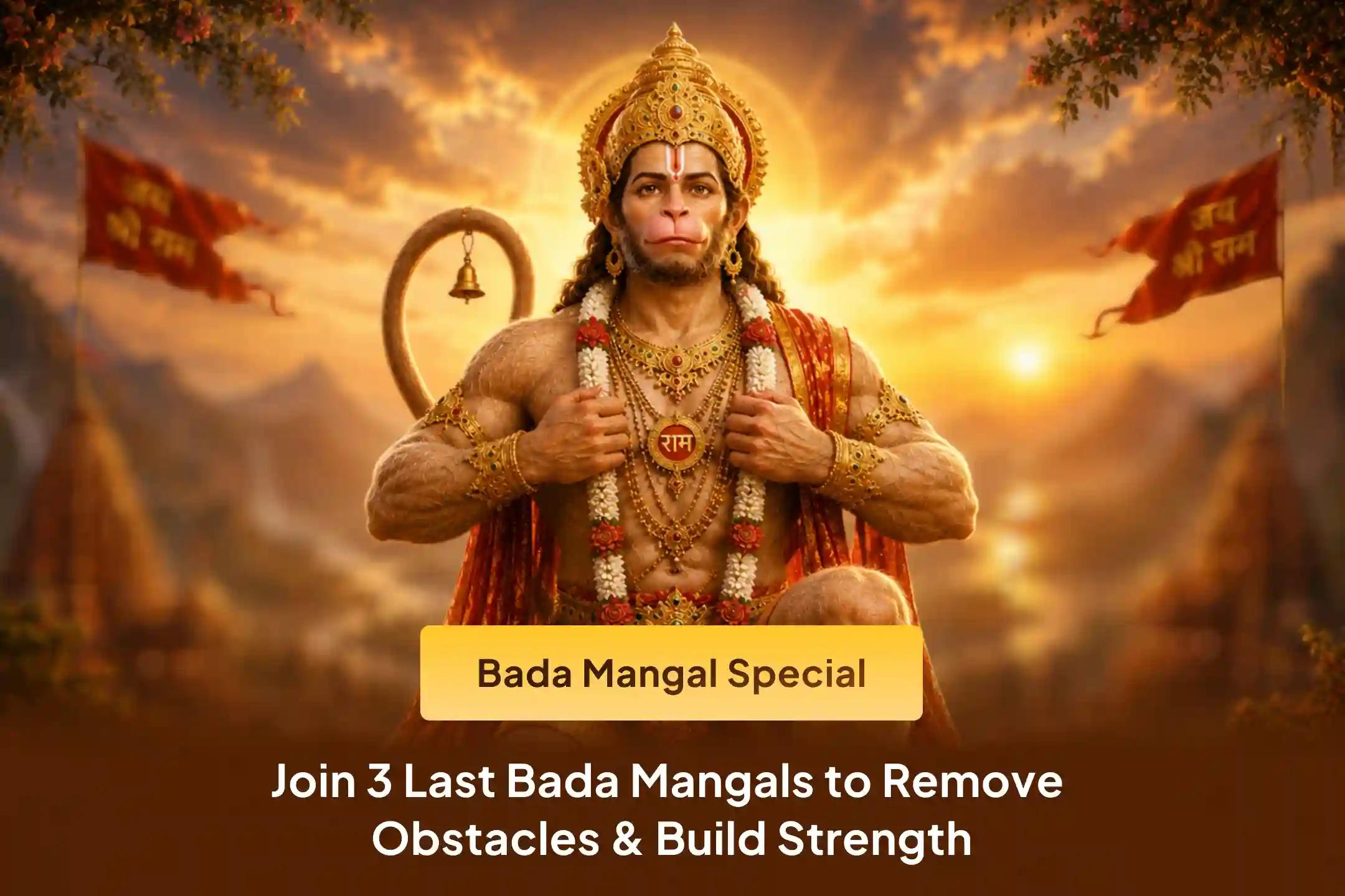 Participate in Rare 3 last Bada Mangal Anushthan, 300,000 Hanuman chants to destroy obstacles, protect your path, and awaken unstoppable strength and victory